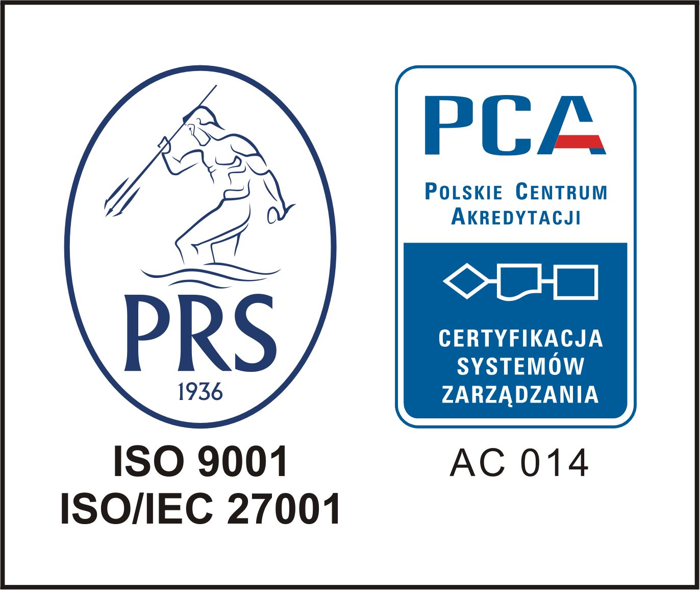 Znak certyfikacji ISO 9001 i ISO 27001_2024