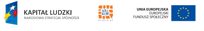 Logo: Kapitał ludzki, Kraków.pl, Europejski Fundusz Społeczny