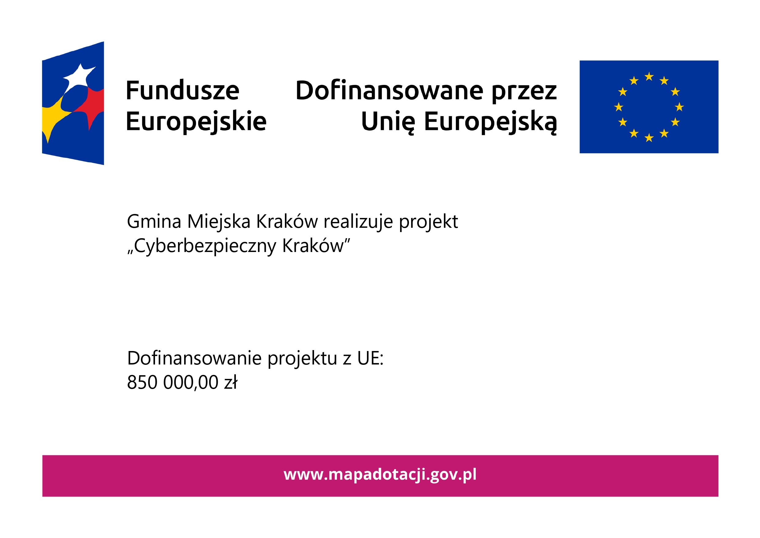 grafika przedsatwia plakat projektu Cyberbezpieczny Kraków