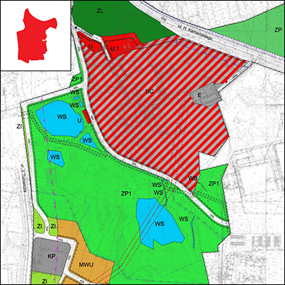 Rysunek planu w przeglądarce opracowań kartograficznych
