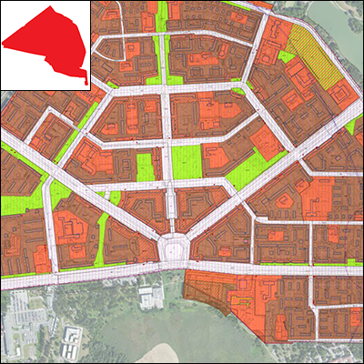 Rysunek planu w przeglądarce opracowań kartograficznych