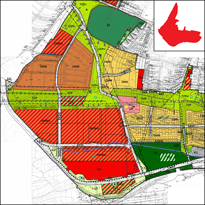 Rysunek planu w przeglądarce opracowań kartograficznych