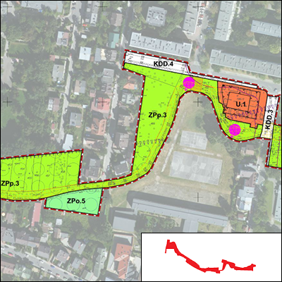 Rysunek planu w przeglądarce opracowań kartograficznych