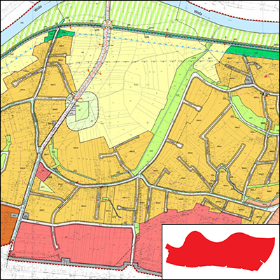 Rysunek planu w przeglądarce opracowań kartograficznych