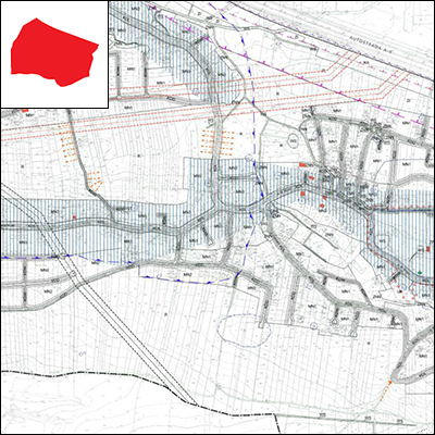 Rysunek planu w przeglądarce opracowań kartograficznych