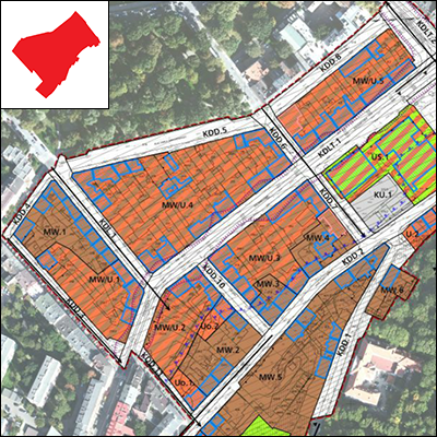 Rysunek planu w Przeglądarce opracowań kartograficznych