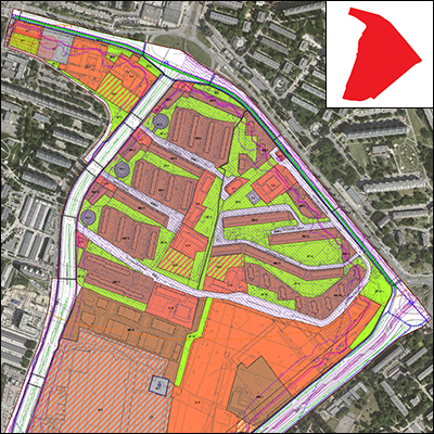 Rysunek planu w przeglądarce opracowań kartograficznych