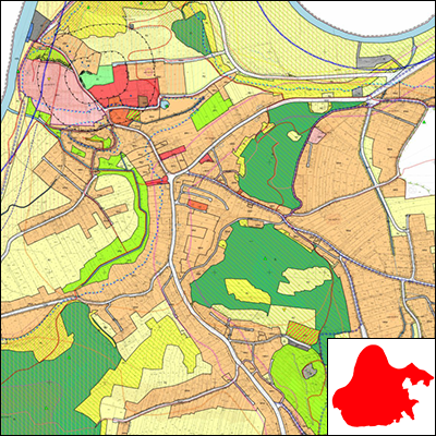 Rysunek planu w przeglądarce opracowań kartograficznych