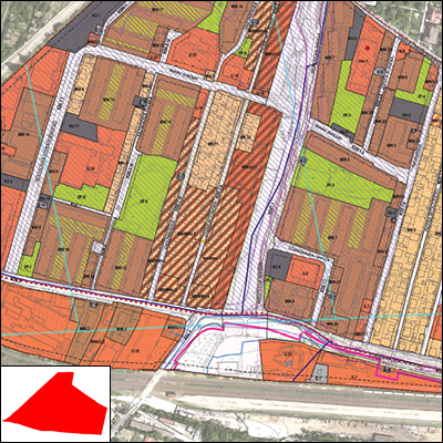 Rysunek planu w przeglądarce opracowań kartograficznych
