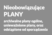 Listy planów ogólnych, unieważnionych i odstąpionych