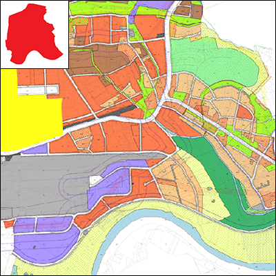 Rysunek planu w przeglądarce opracowań kartograficznych