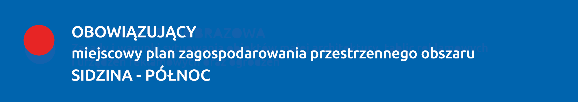 Obowiązujący plan SIDZINA - PÓŁNOC