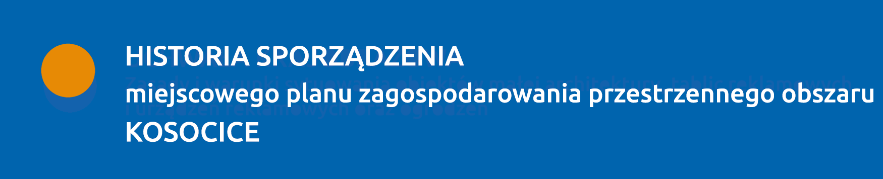 Historia sporządzenia planu KOSOCICE