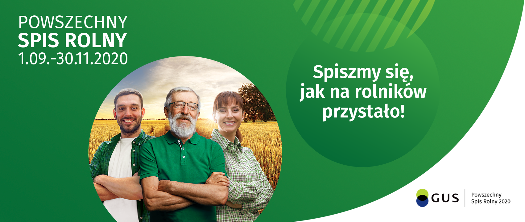 baner reklamujący powszechny spis rolny 2020
