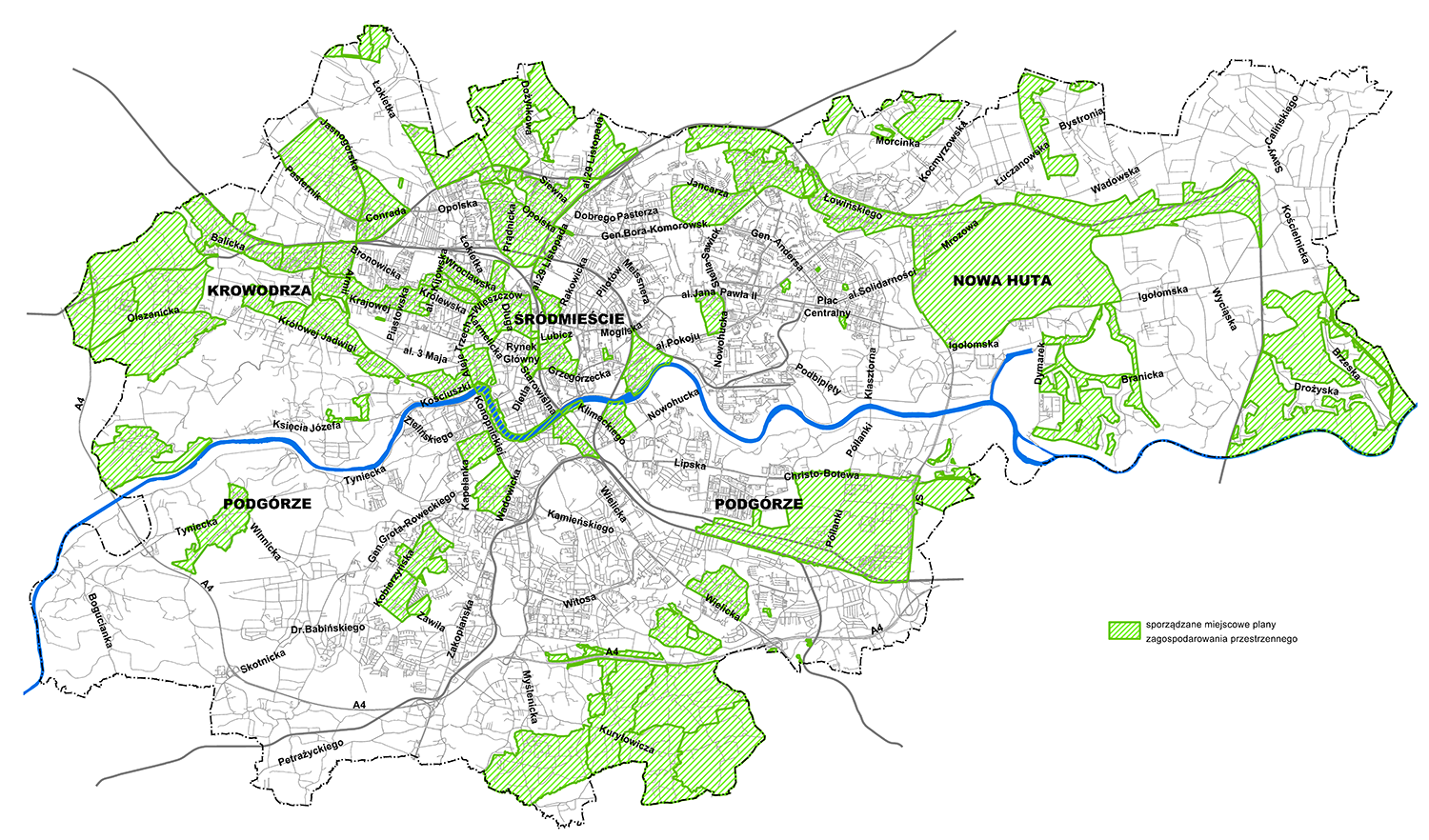 Mapa z planami sporządzanymi