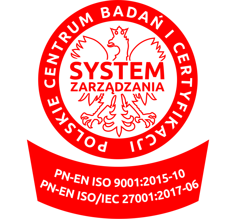 Znak certyfikacji ISO 9001 i 27001