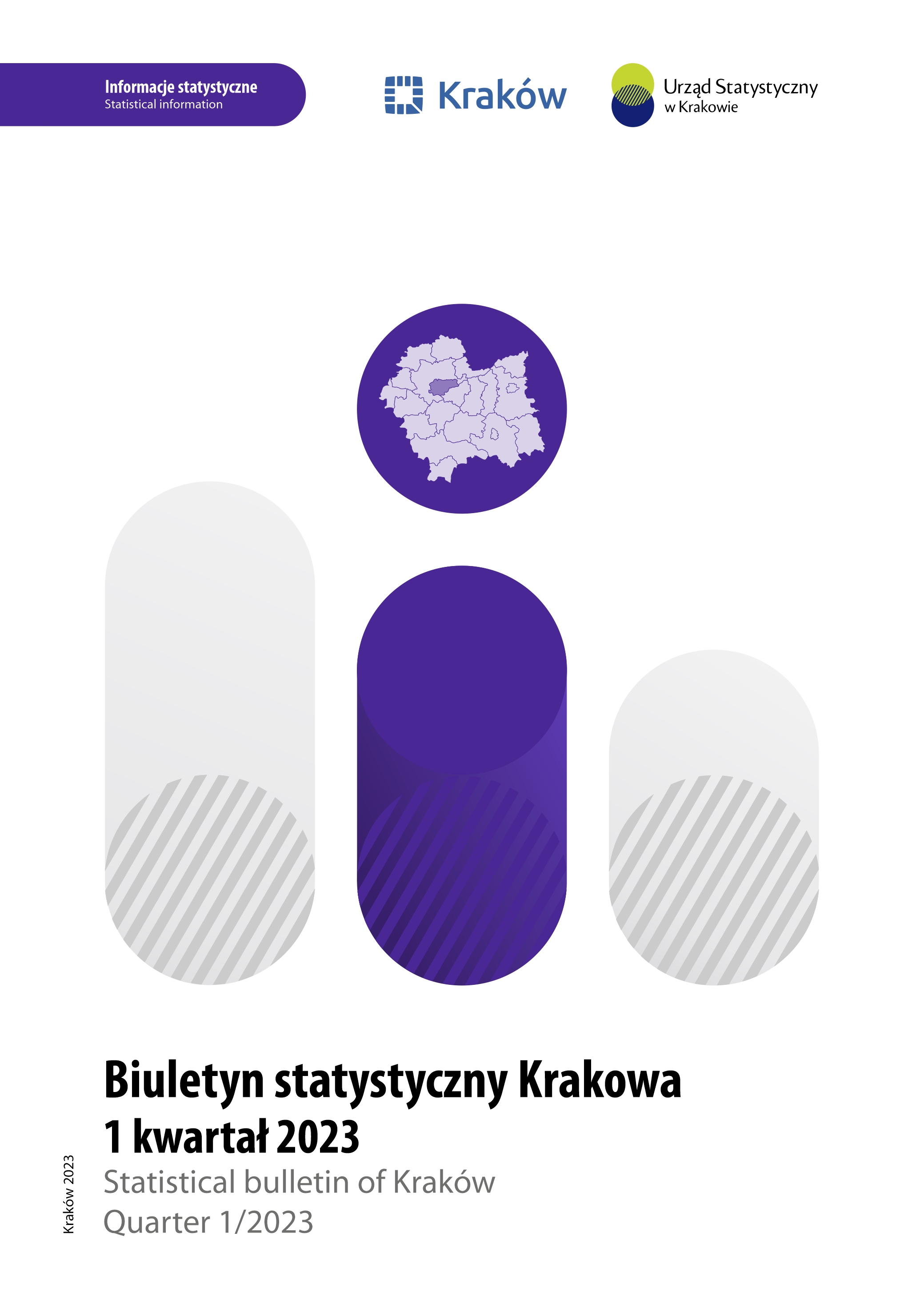 Okładka Biuletynu Statystycznego Miasta Krakowa za I kwartał 2023