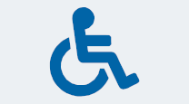 Ikona dekoracyjna odnosząca się do informacji dla wyborców z niepełnosprawnościami