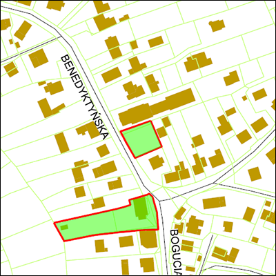 Grafika przedstawiająca obszar z granicami planu