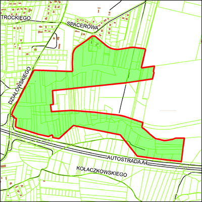 Grafika przedstawiająca granice planu