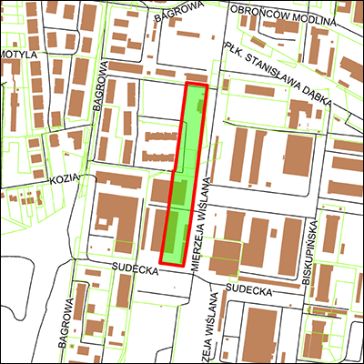Grafika przedstawiająca granice planu