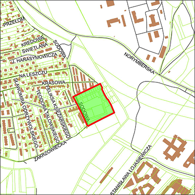 Grafika przedstawiająca granice planu