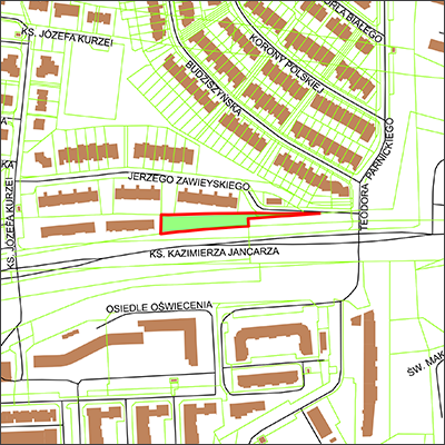 Grafika przedstawiająca granice planu