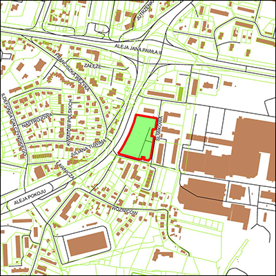 Grafika przedstawiająca granice planu