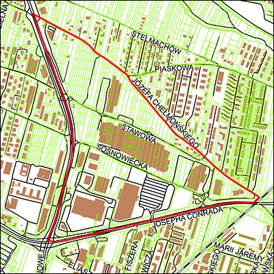 Grafika przedstawiająca granice zmiany planu