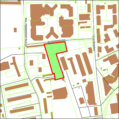 Grafika przedstawiająca obszar i granice planu