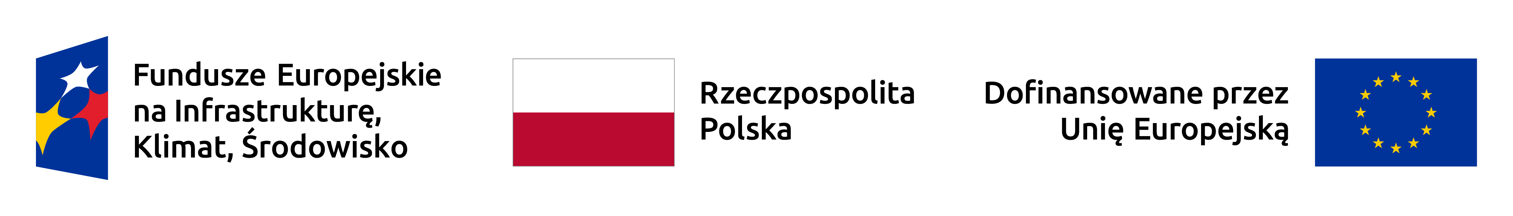 Grafika przedstawia logo programu Fundusze Europejskie na Infrastrukturę, Klimat, Środowisko 2021 - 2027 