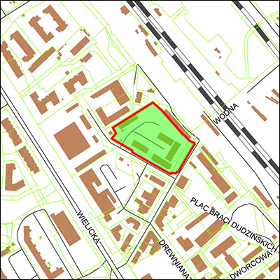 Grafika przedstawiająca obszar i granice planu