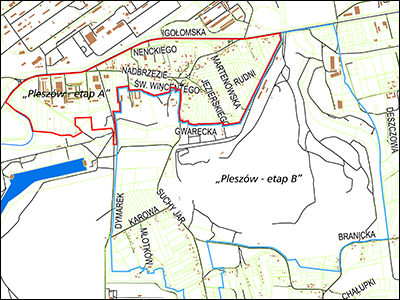 Grafika przedstawiająca obszar i granice planu