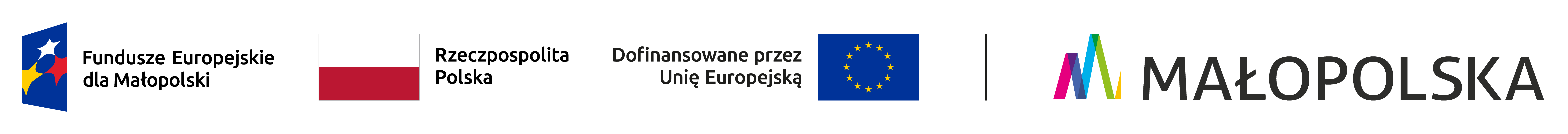 Grafika przedstawia logo programu Fundusze Europejskie dla Małopolski 2021-2027