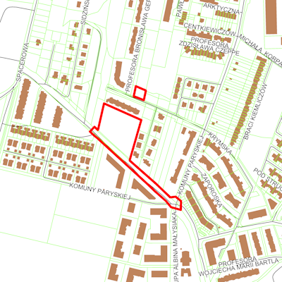 Grafika przedstawiająca granice planu