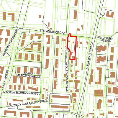 Grafika przedstawiająca obszar i granice planu