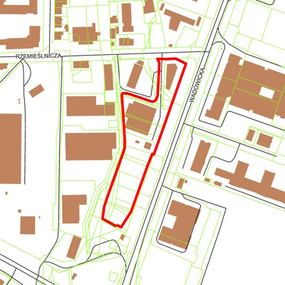 Grafika przedstawiająca obszar i granice planu