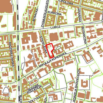 Grafika przedstawiająca obszar i granice planu