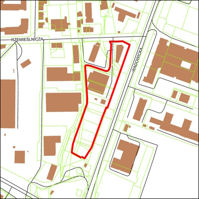 Grafika przedstawiająca obszar i granice planu