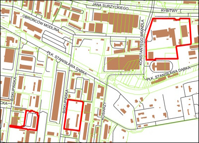Grafika przedstawiająca obszar i granice planu