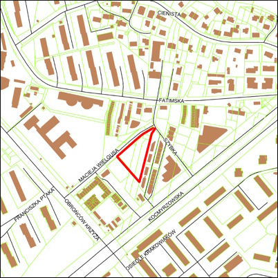 Grafika przedstawiająca obszar i granice planu