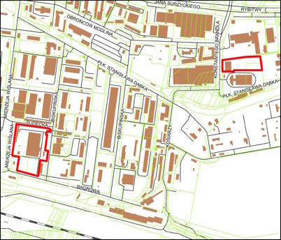 Grafika przedstawiająca obszar i granice planu