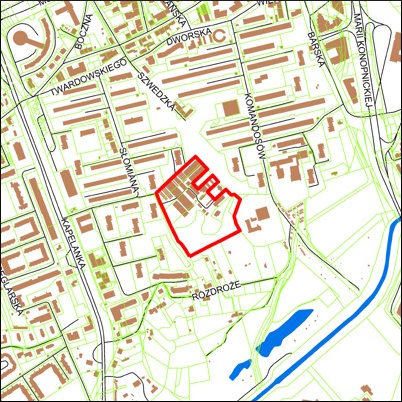 Grafika przedstawiająca obszar i granice planu