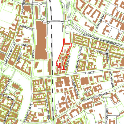 Grafika przedstawiająca obszar i granice planu