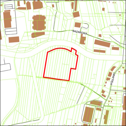 Grafika przedstawiająca obszar i granice planu