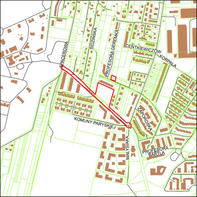 Grafika przedstawiająca obszar i granice planu