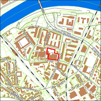 Grafika przedstawiająca obszar i granice planu