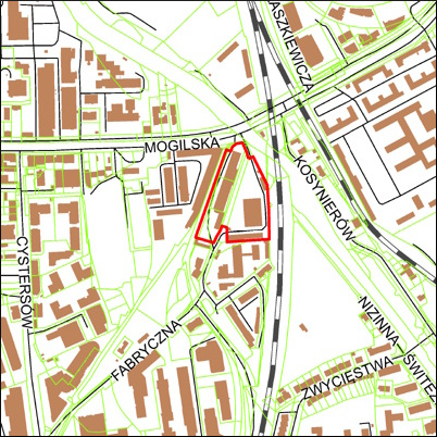 Grafika przedstawiająca obszar i granice planu