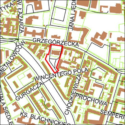 Grafika przedstawiająca obszar i granice planu